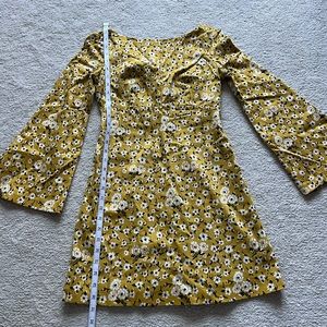 Zara Yellow Floral Mini Dress